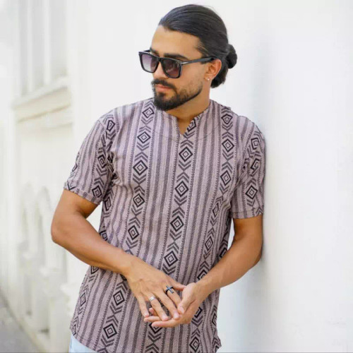 تیشرت یقه کوبایی مردانه خنک