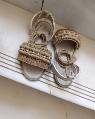 صندل مکرومه بند دار سایز 37